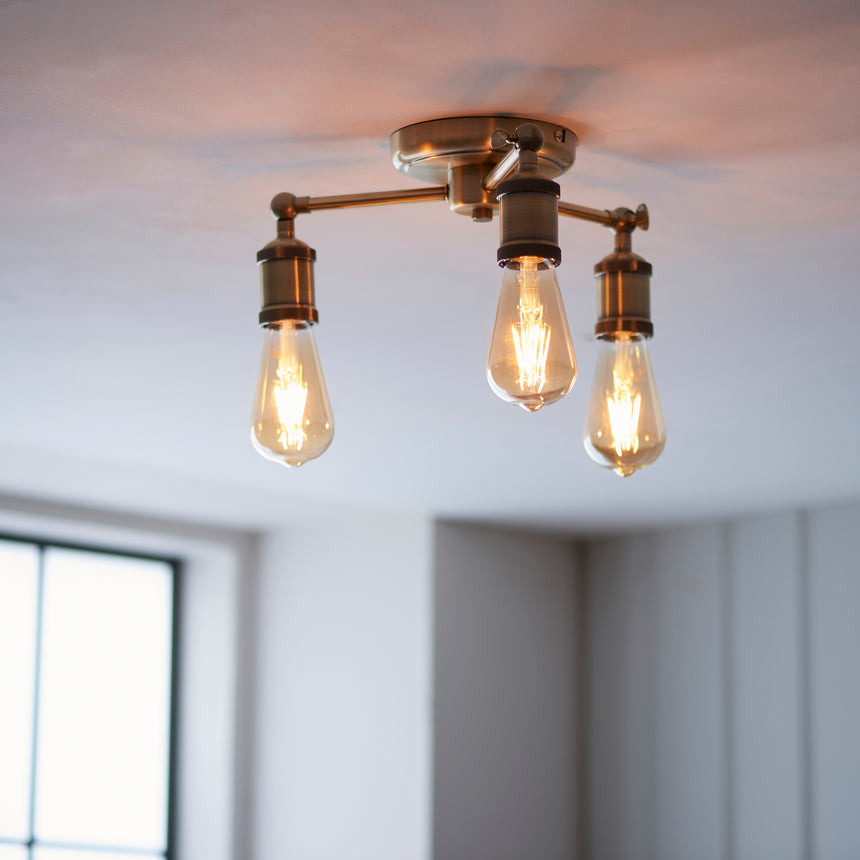 Hal 3 Light Semi-flush Ceiling Light