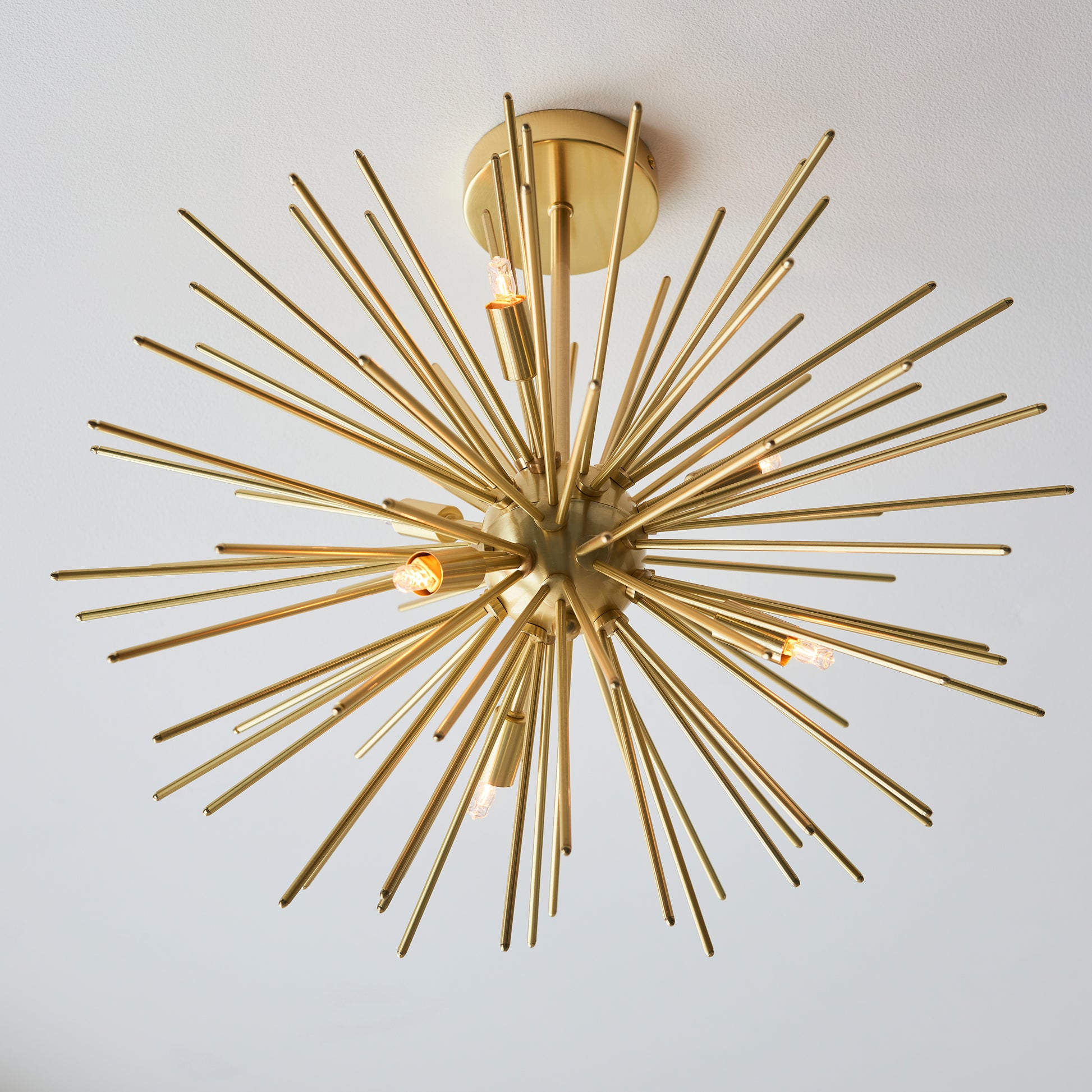 Orta 6 Light Semi Flush Ceiling Light, Gold