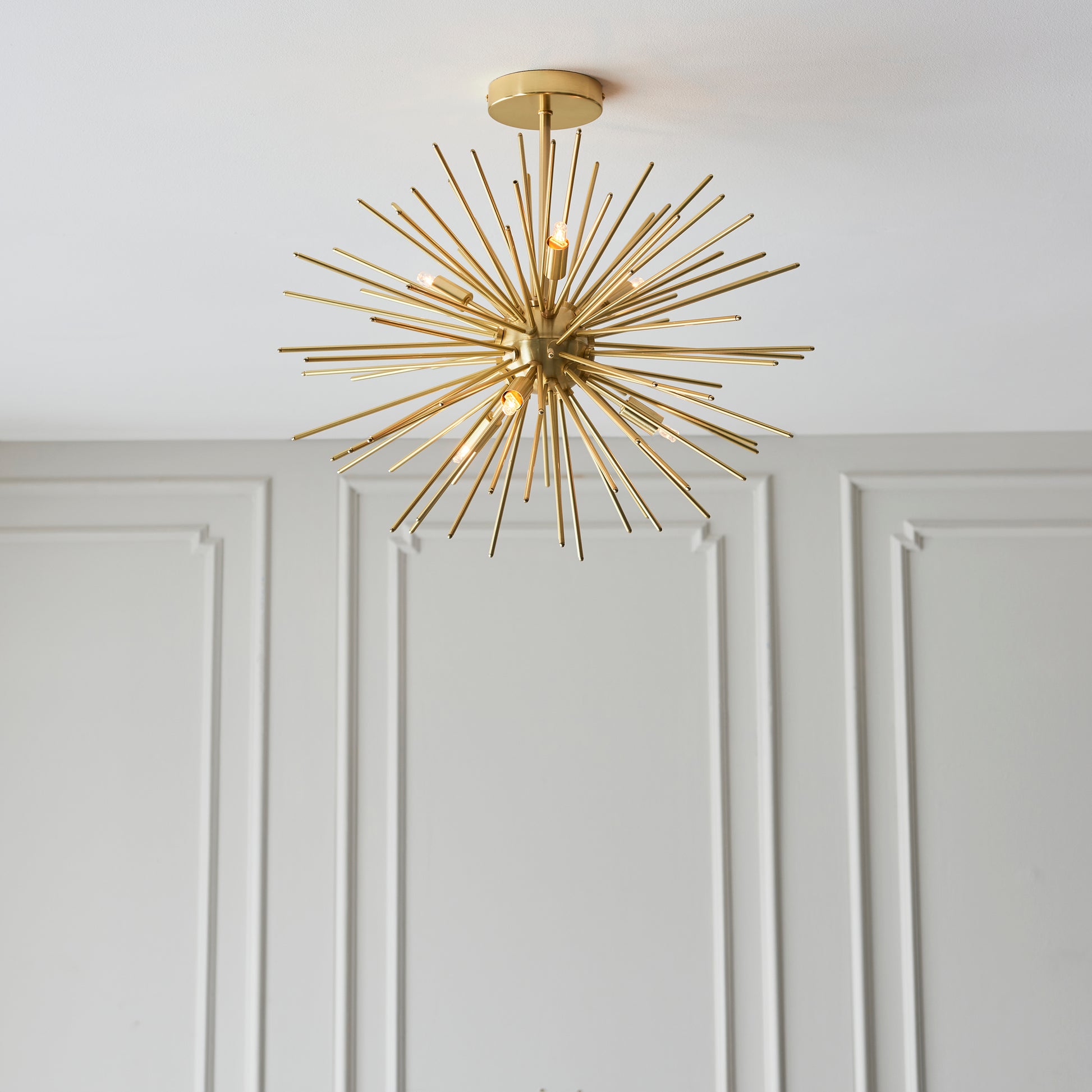 Orta 6 Light Semi Flush Ceiling Light, Gold