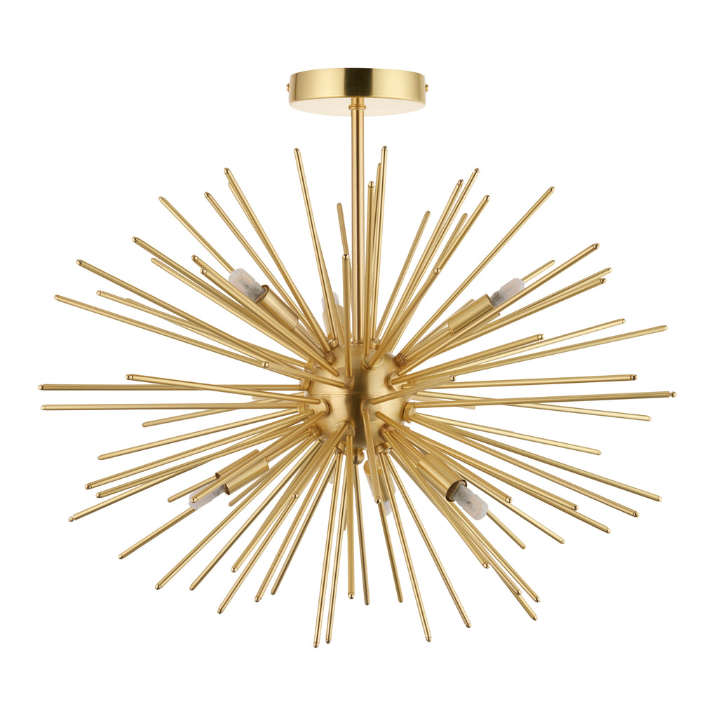 Orta 6 Light Semi Flush Ceiling Light, Gold
