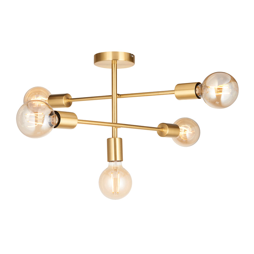 Studio 5 Light Semi Flush Ceiling Light
