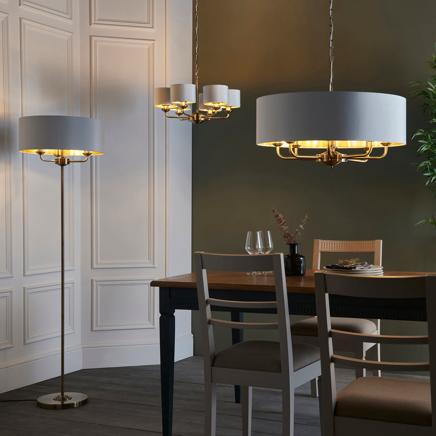Highclere 6 Light Shaded Pendant Chandelier