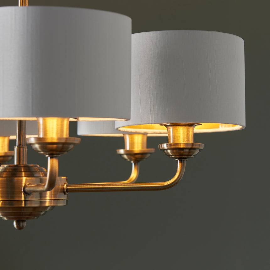Highclere 6 Light Shaded Pendant Chandelier