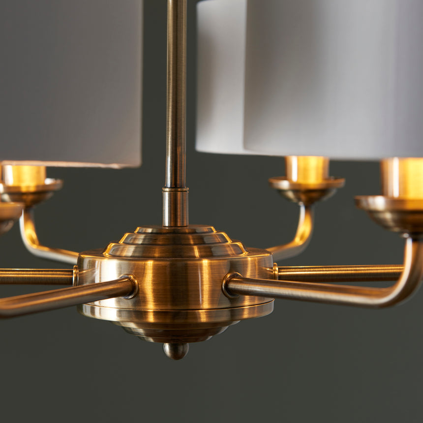 Highclere 6 Light Shaded Pendant Chandelier