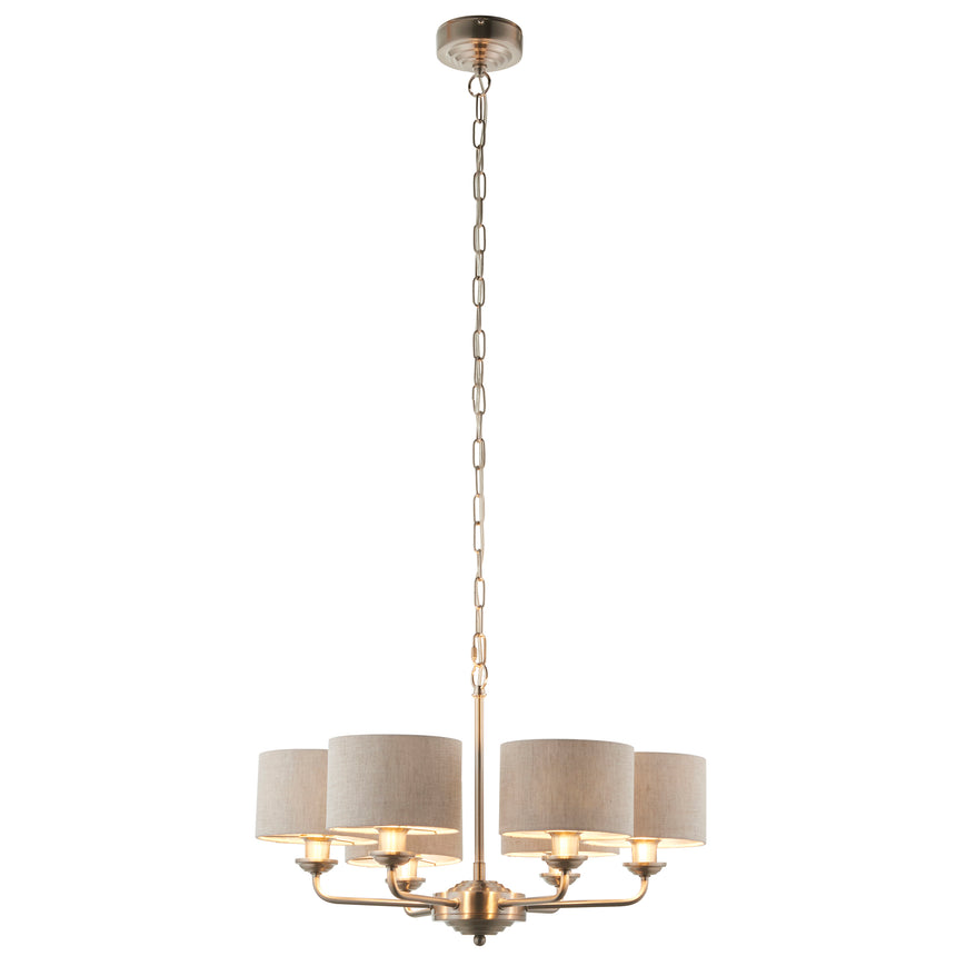 Highclere 6 Light Shaded Pendant Chandelier