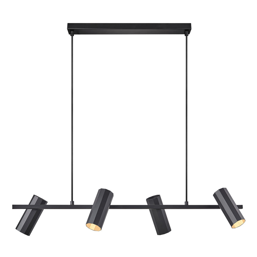 Alanis 4-Light Island Pendant, Black