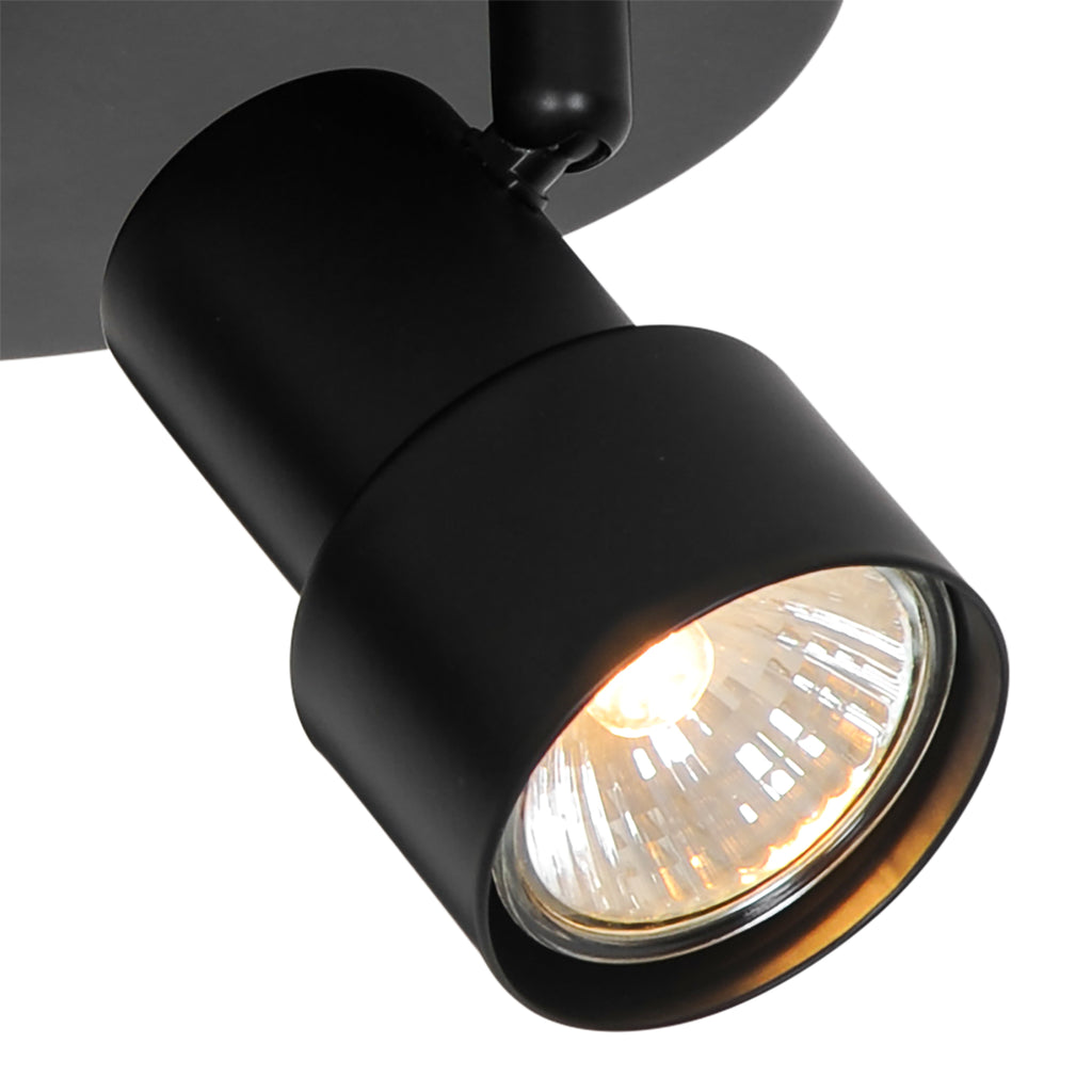 Boston 3 Light Ceiling Spotlight, Black