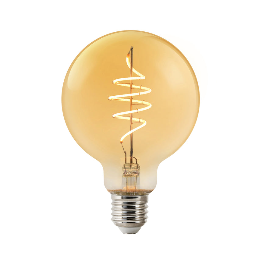Smart Deco G95 Globe E27 380lm Light Bulb, Amber
