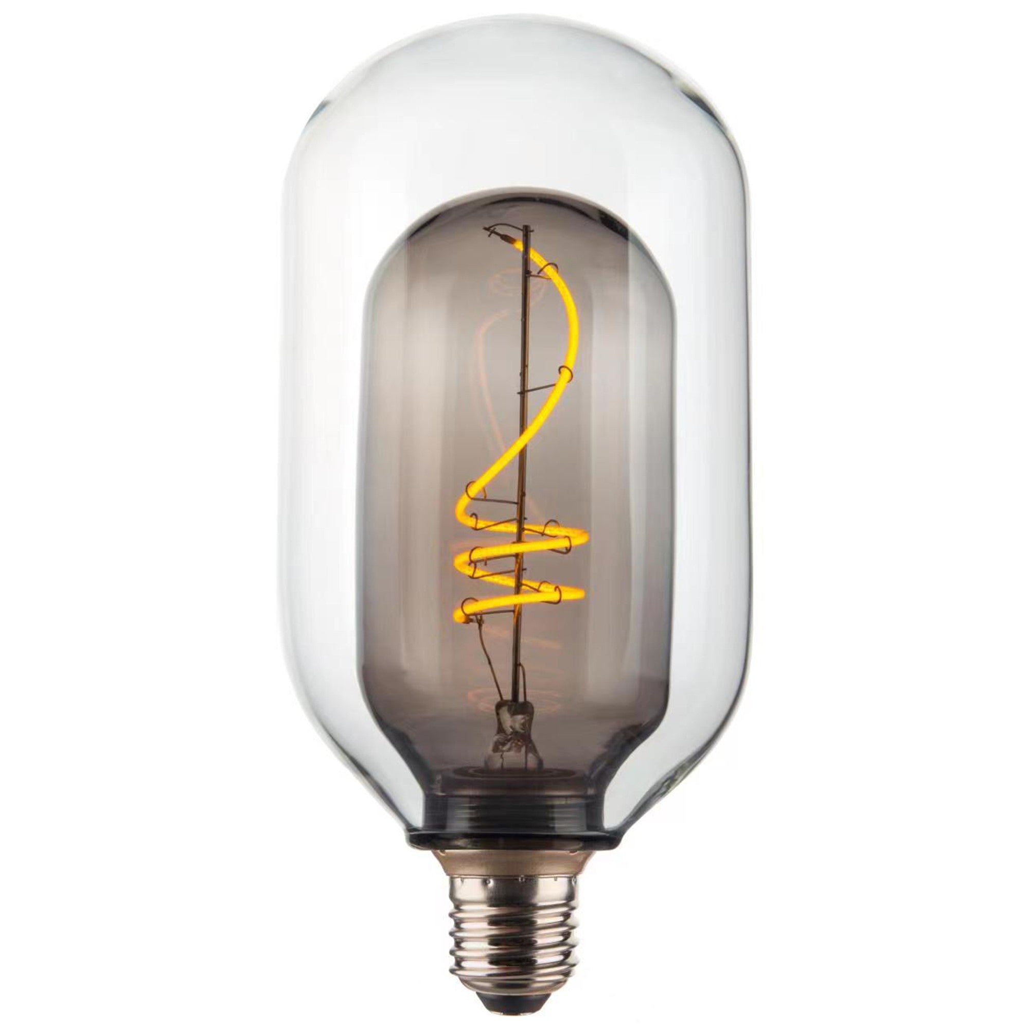 Deco E27 T95 Dimmable Light Bulb, Smoke/Clear