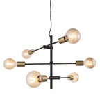 Josefine Pendant Light, Black/Brass