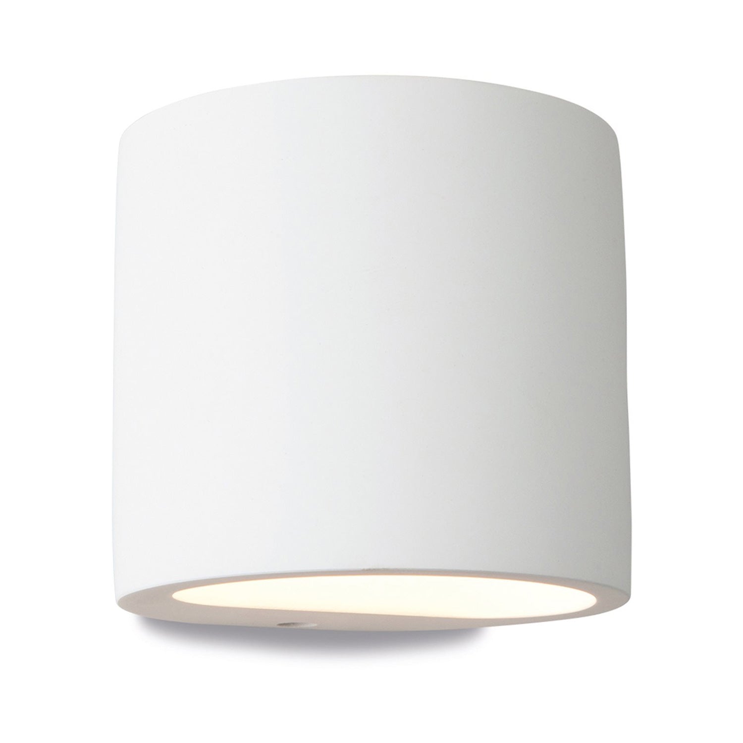 Luca Paintable Plaster Cylinder Up & Down Wall Light | Modern ...