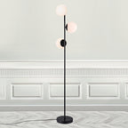 Lilly Floor Lamp, Black/Opal
