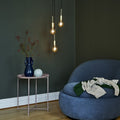 Paco 3 Light Pendant Light, Brass