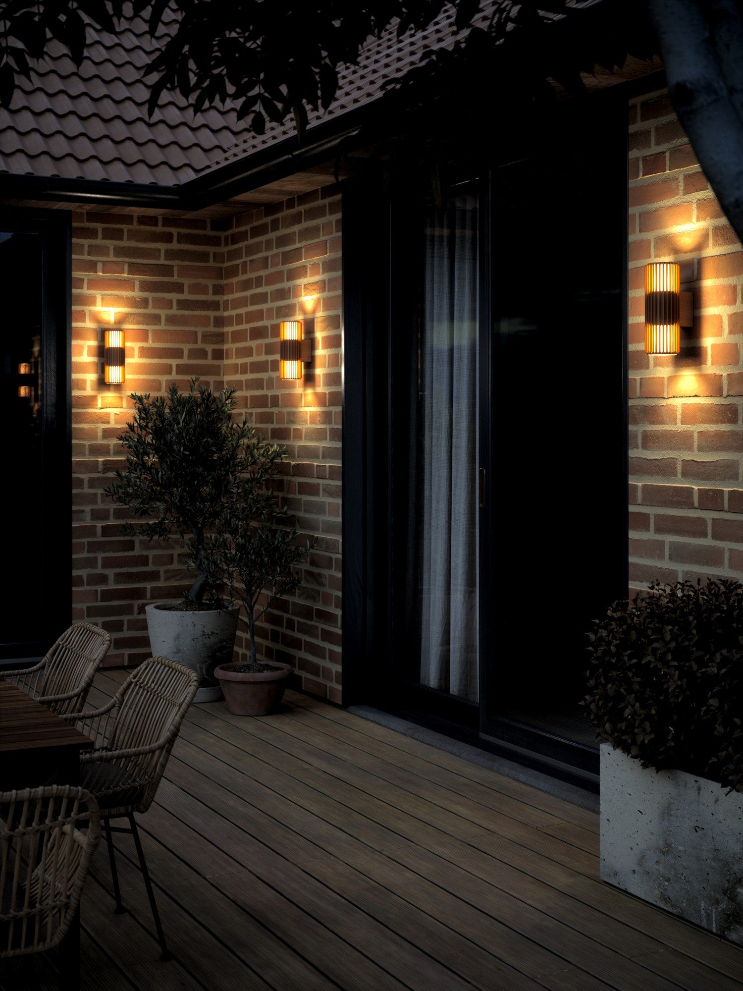 Aludra Double Outdoor Wall Light