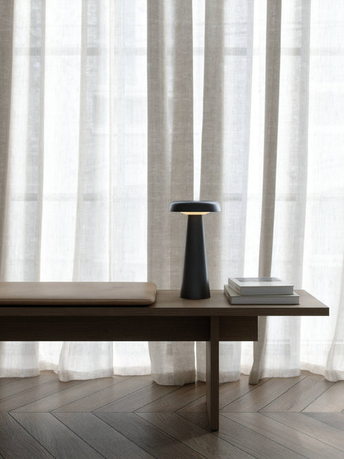 Arcello Rechargeable Table Lamp, Burnished Brass