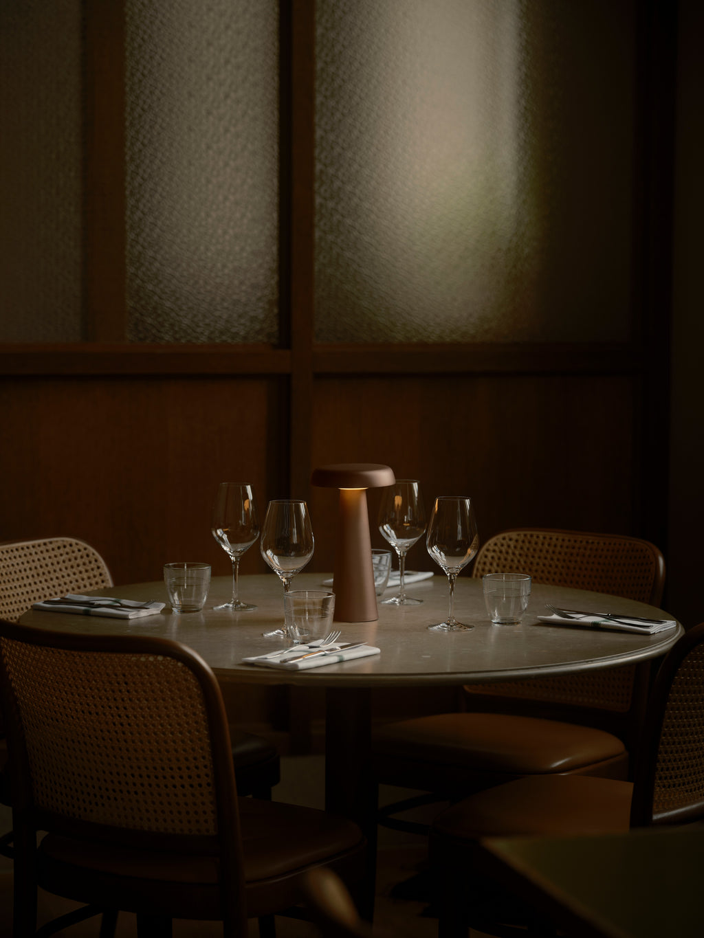 Arcello Rechargeable Table Lamp, Burnished Brass