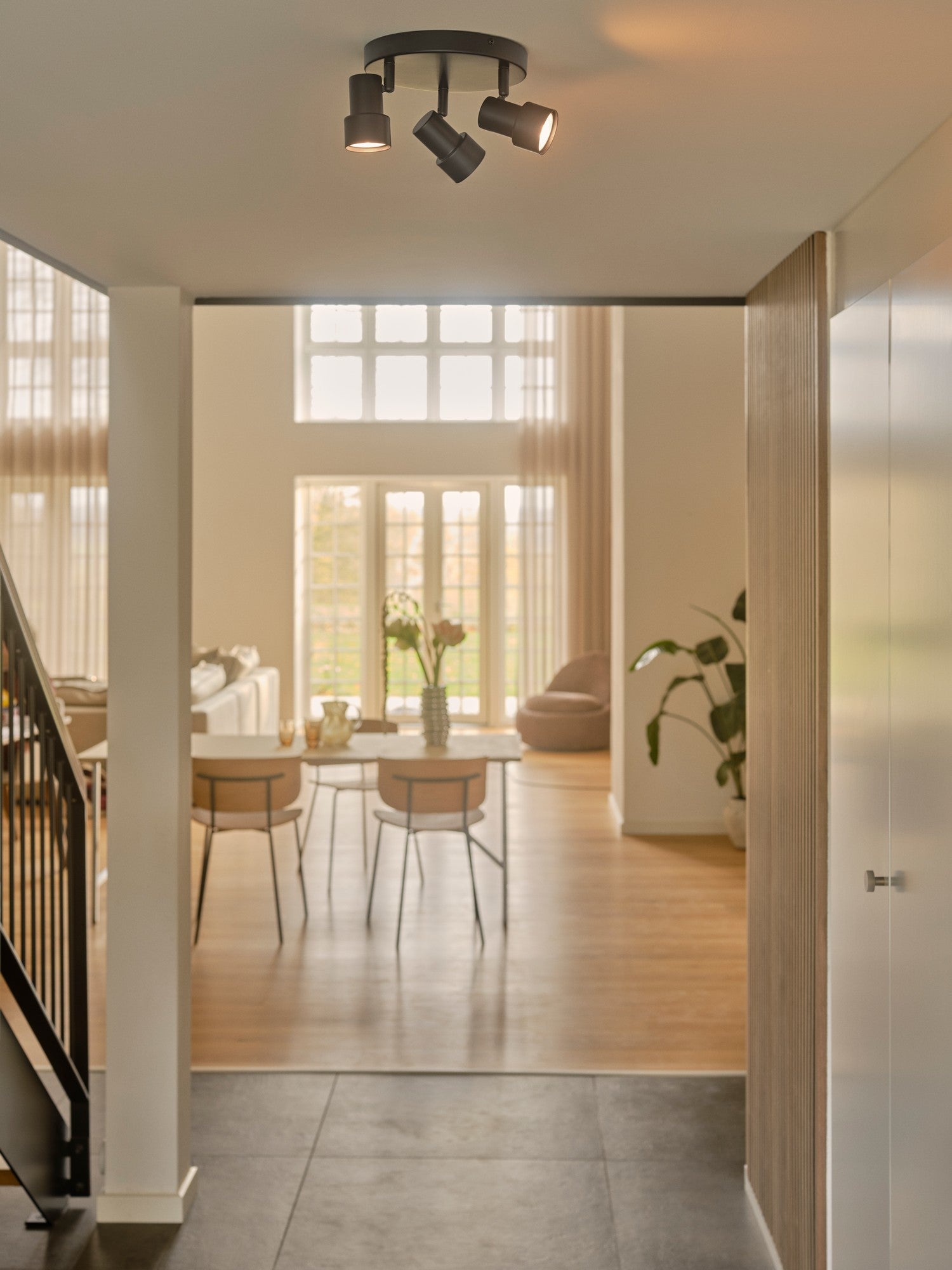 Boston 3 Light Ceiling Spotlight, Black