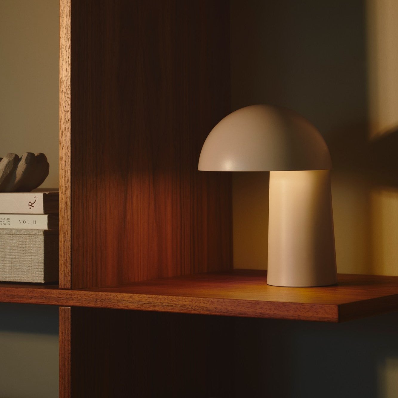 Faye Portable Table Lamp, Beige