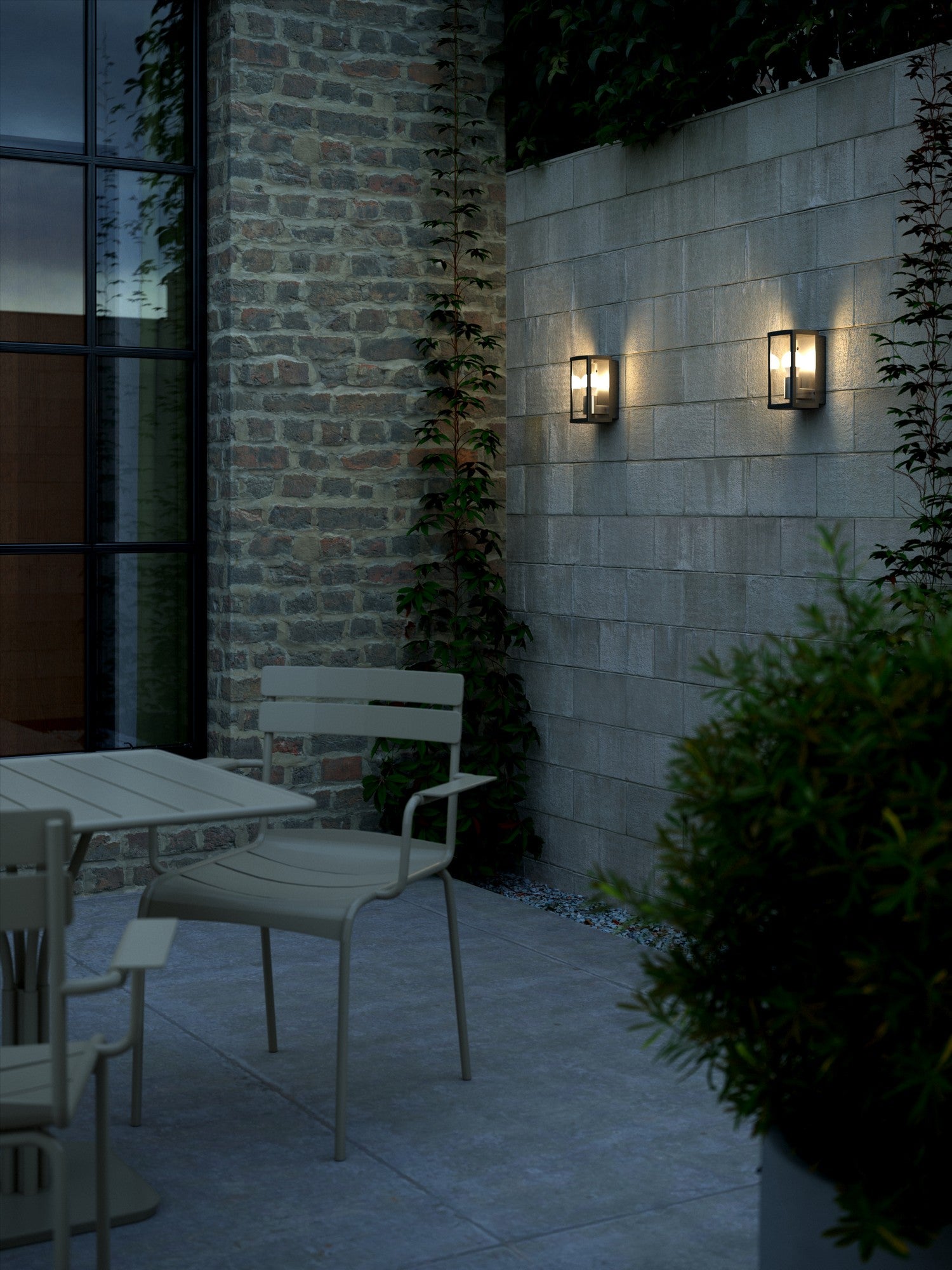 Luchy Wall Light, Black/Clear