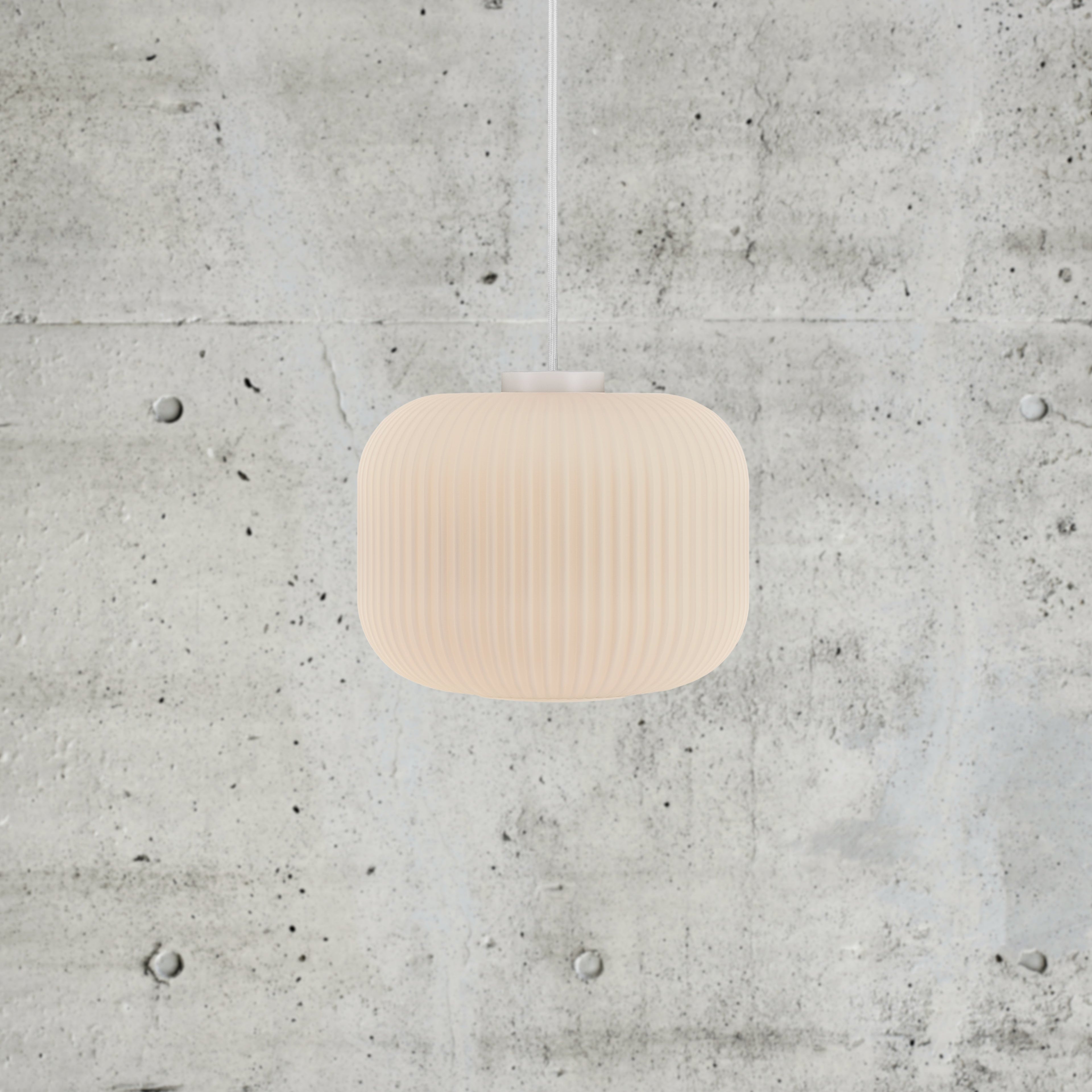 Milford 30 Pendant Light, Opal/White