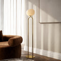 Shapes Floor Lamp, Brass/Opal
