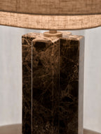Takai Marble Table Lamp, Brown/Beige