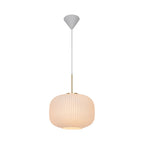 Milford 30 Pendant Light, Opal/Brass