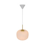 Milford 30 Pendant Light, Opal/Brass