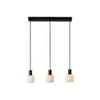 Milford Mini 3 Light Island Pendant, Opal/Black