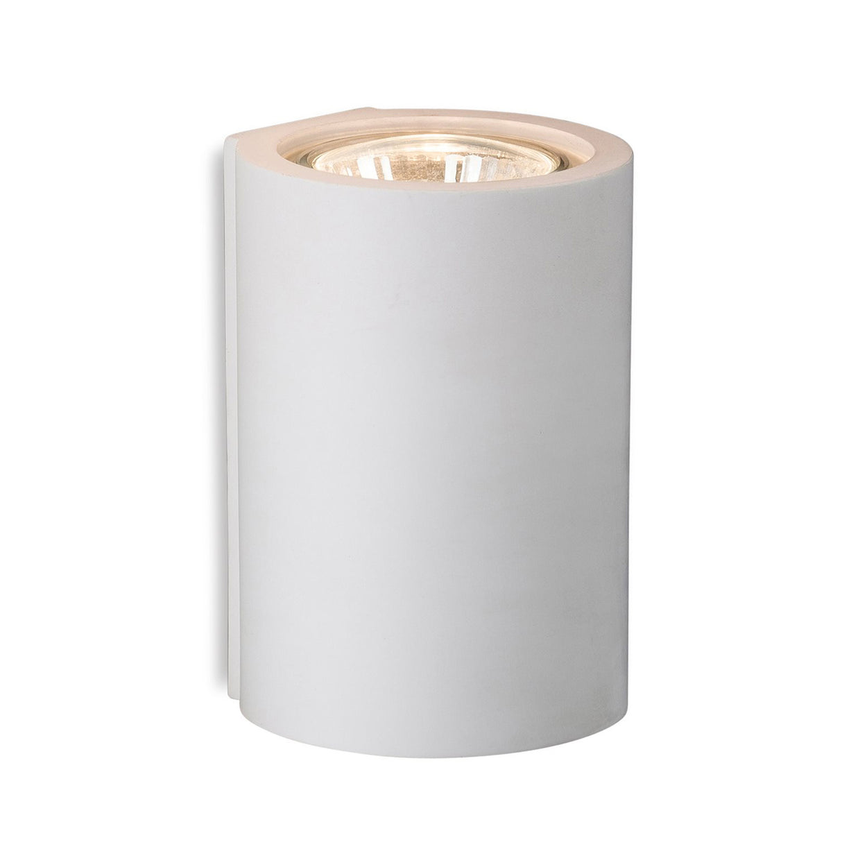 Milo Paintable Plaster Cylinder Up & Down Wall Light
