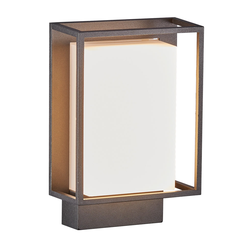 Nestor LED Outdoor Wall Light, Black/Opal