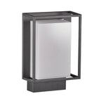 Nestor LED Outdoor Wall Light, Black/Opal
