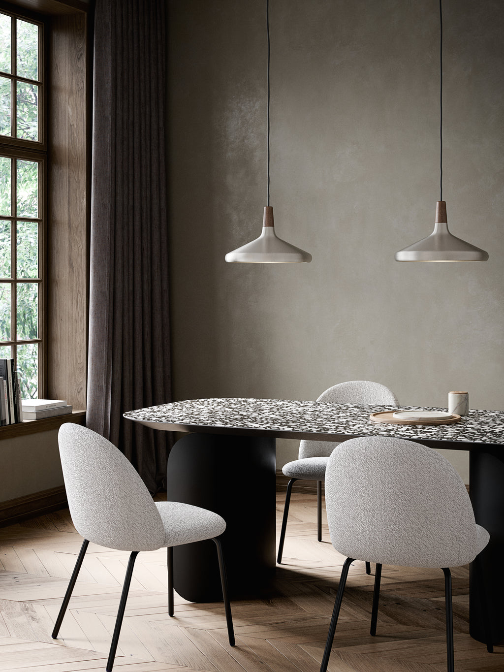 Nori 39 Pendant Light, Brushed Steel