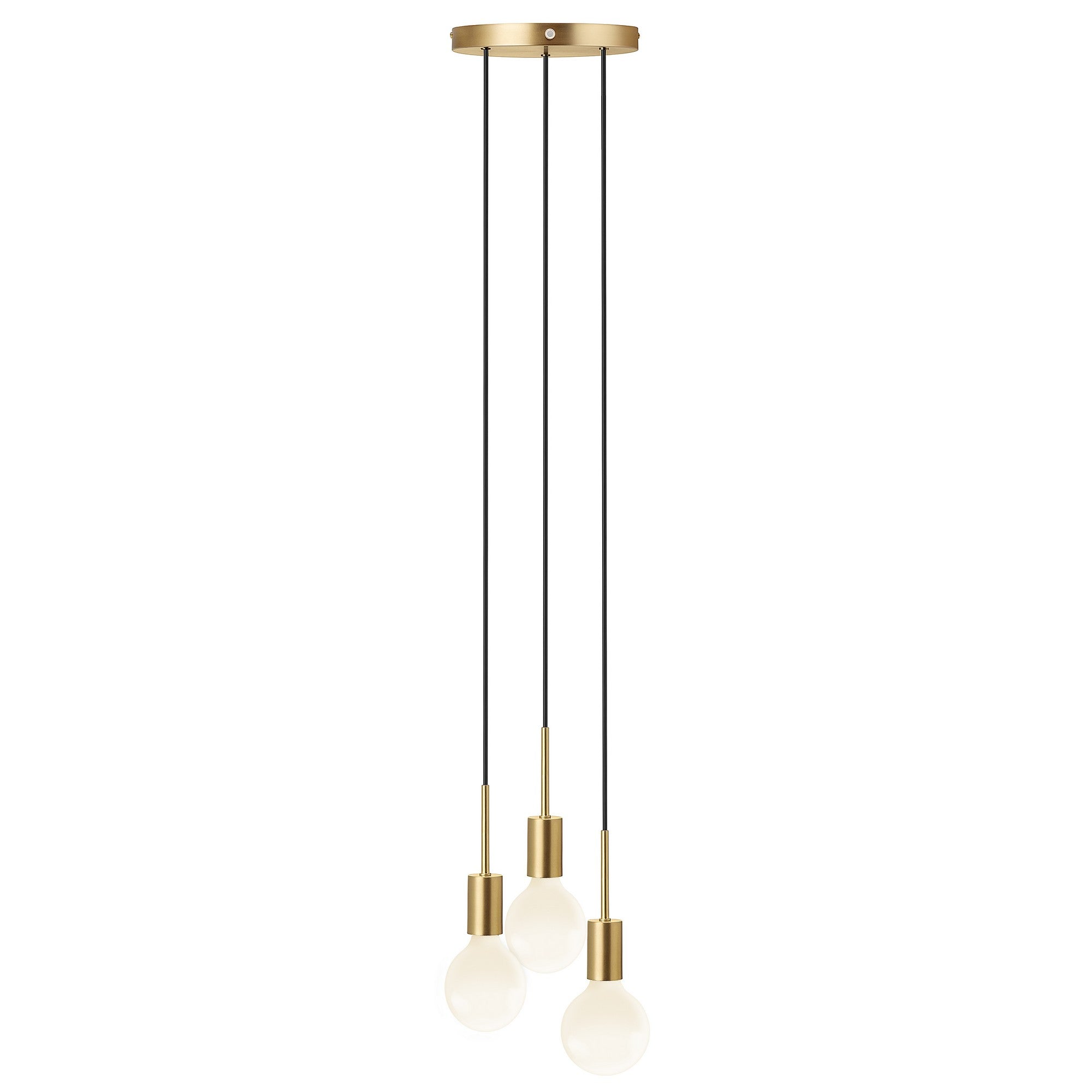 Paco 3 Light Pendant Light, Brass
