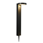 Rica Round Garden LED Solar Spike Light, Black