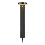 Rica Round Garden LED Solar Spike Light, Black
