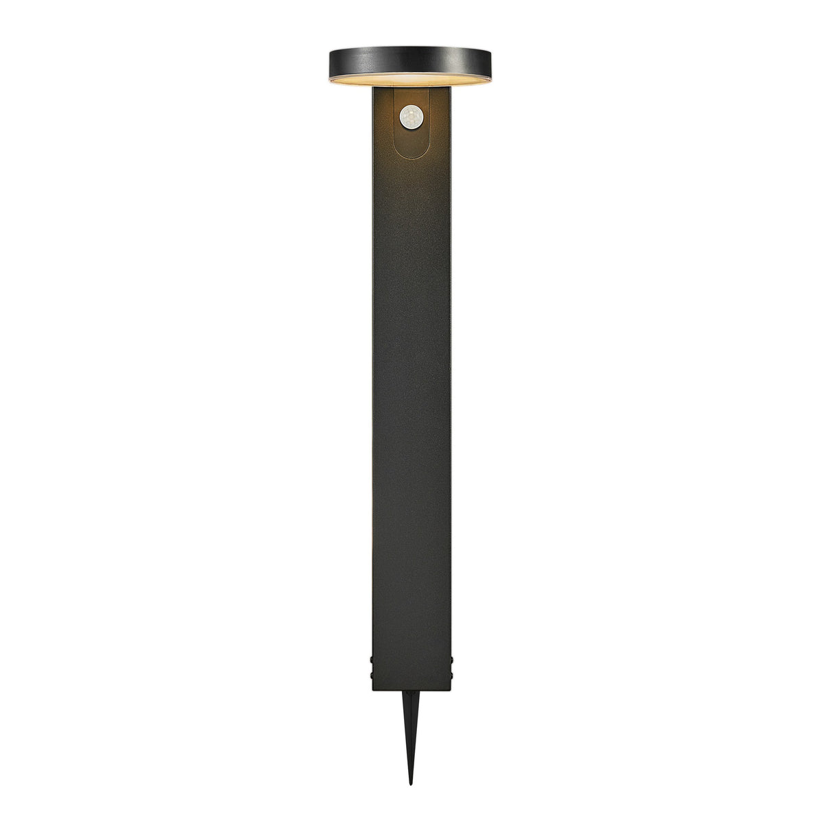 Rica Round Garden LED Solar Spike Light, Black