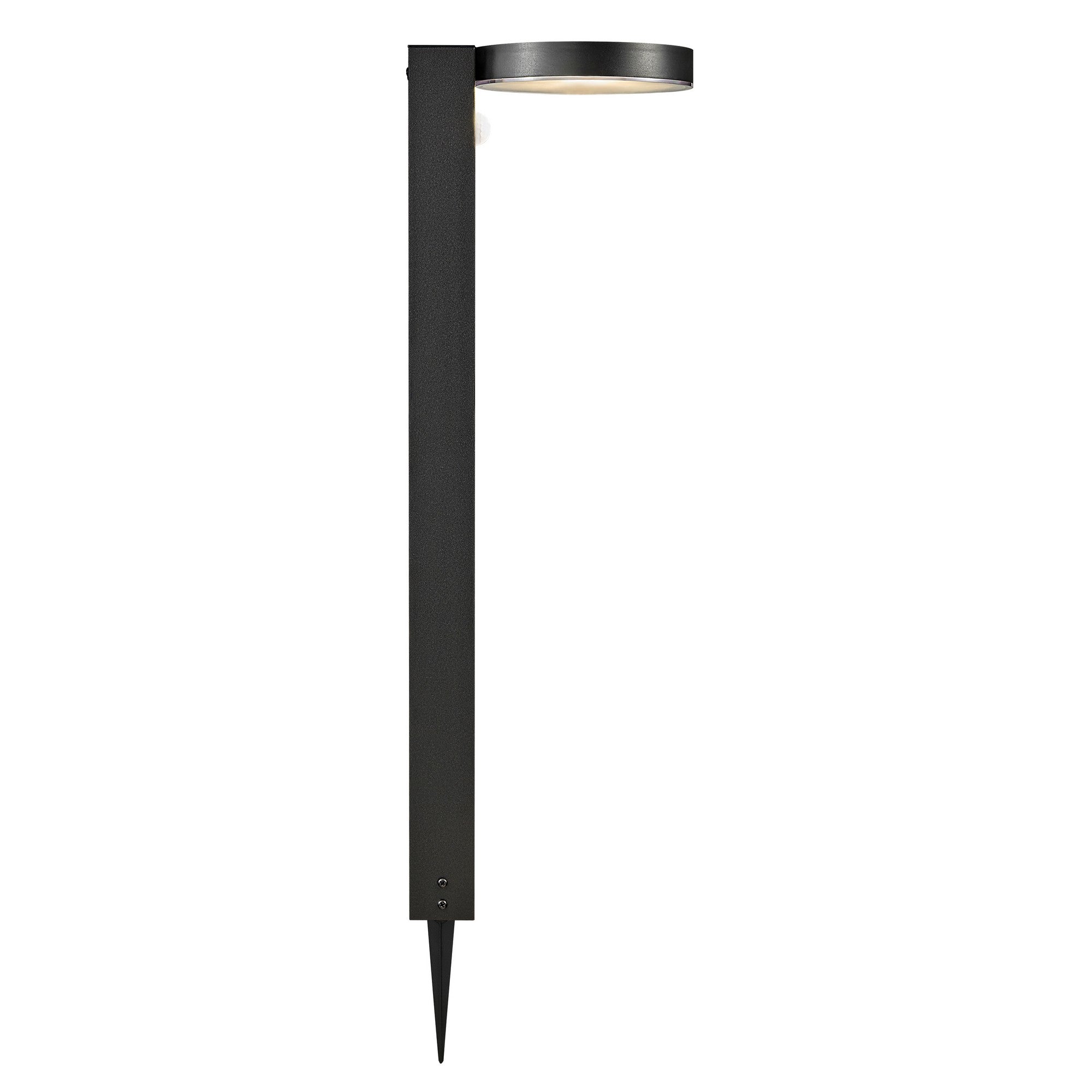 Rica Round Garden LED Solar Spike Light, Black