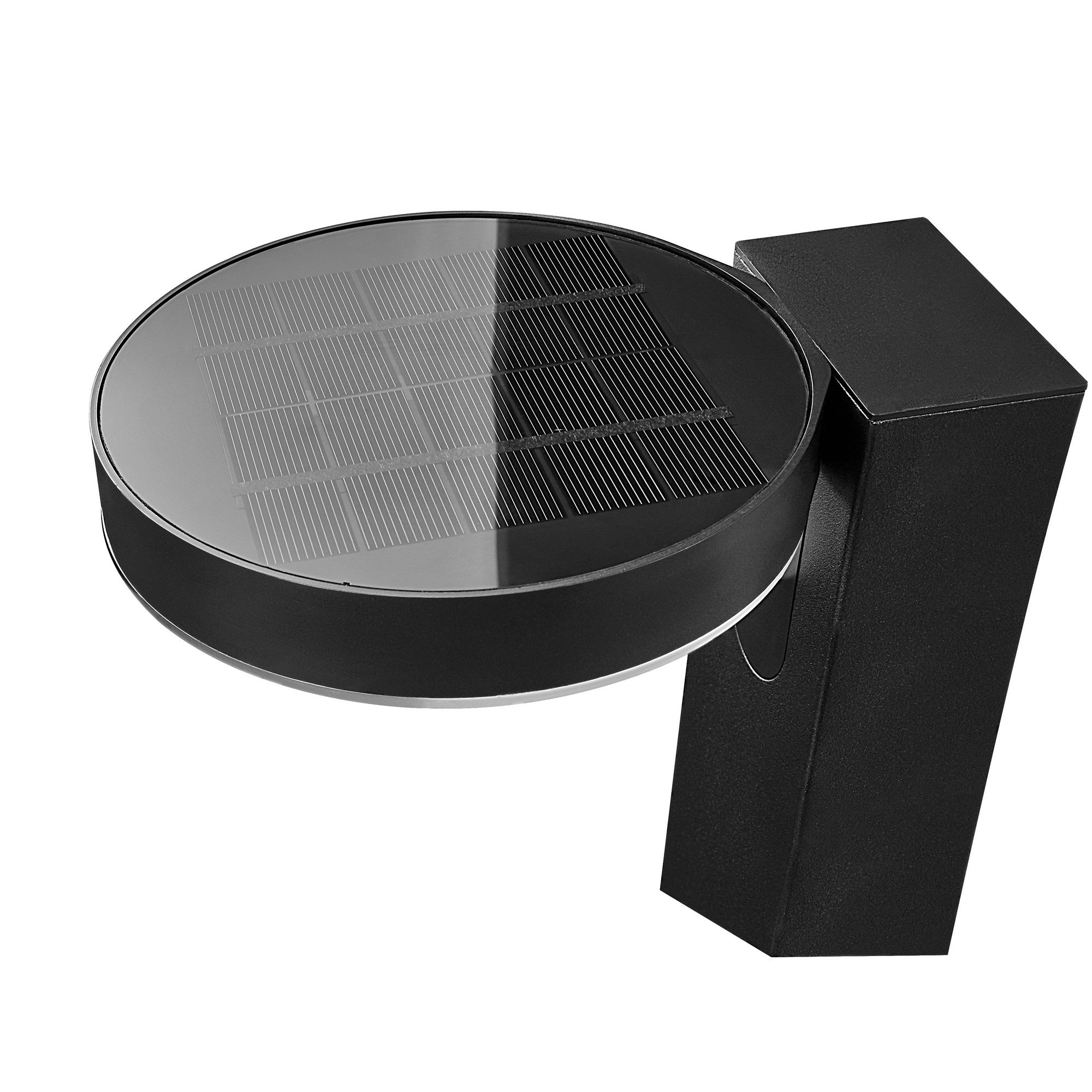 Rica Round Garden LED Solar Spike Light, Black