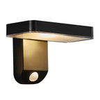 Rica Square LED Outdoor Solar Wall Light, Black
