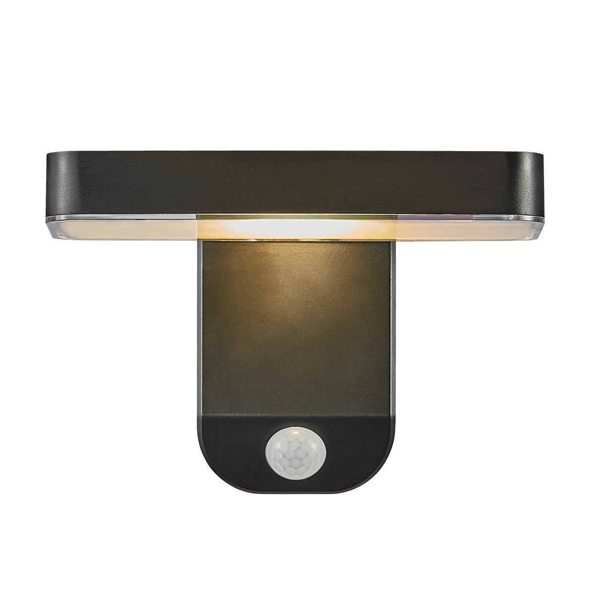 Rica Square LED Outdoor Solar Wall Light, Black
