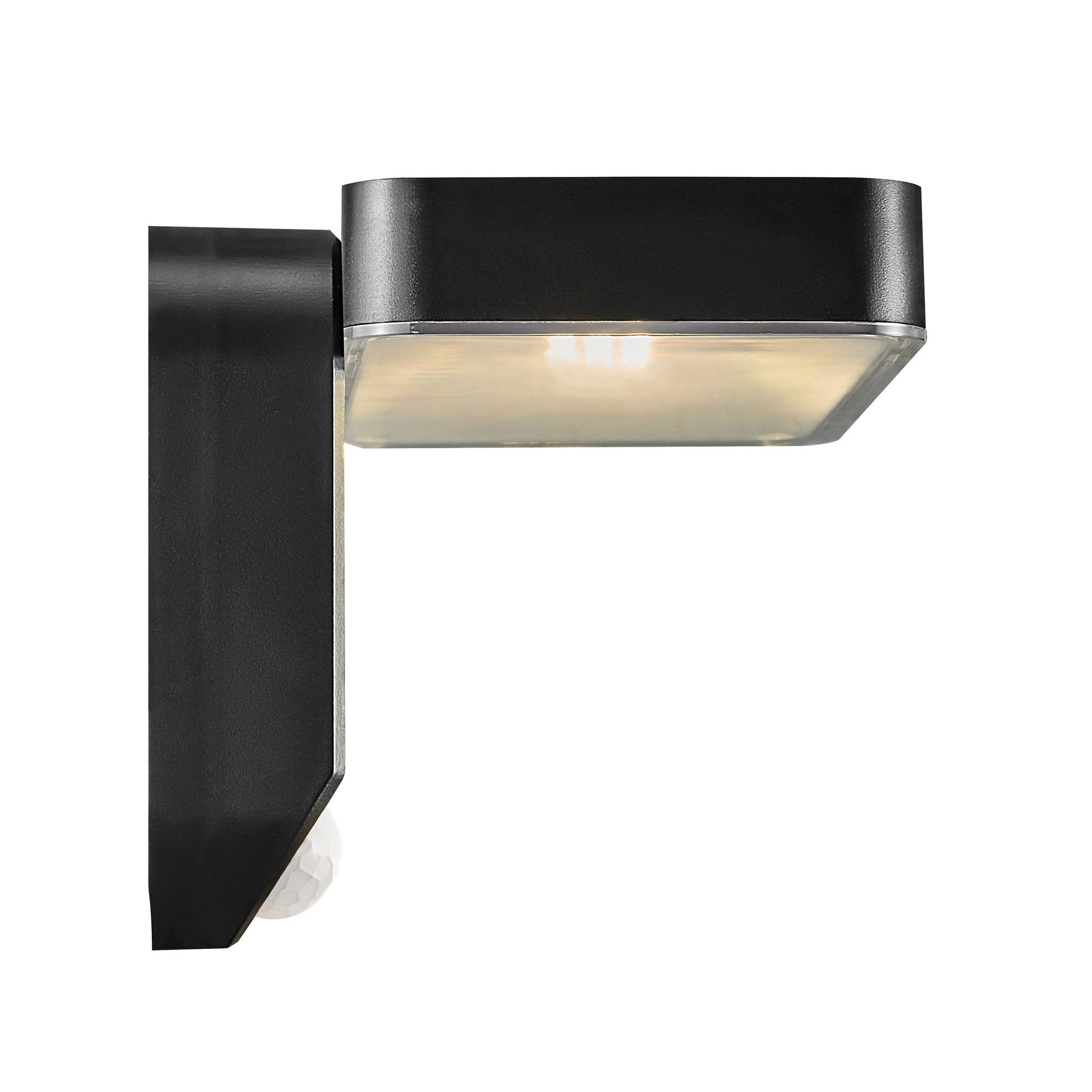 Rica Square LED Outdoor Solar Wall Light, Black