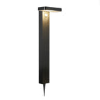 Rica Square LED Garden Solar Spike Light, Black