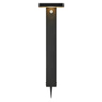 Rica Square LED Garden Solar Spike Light, Black