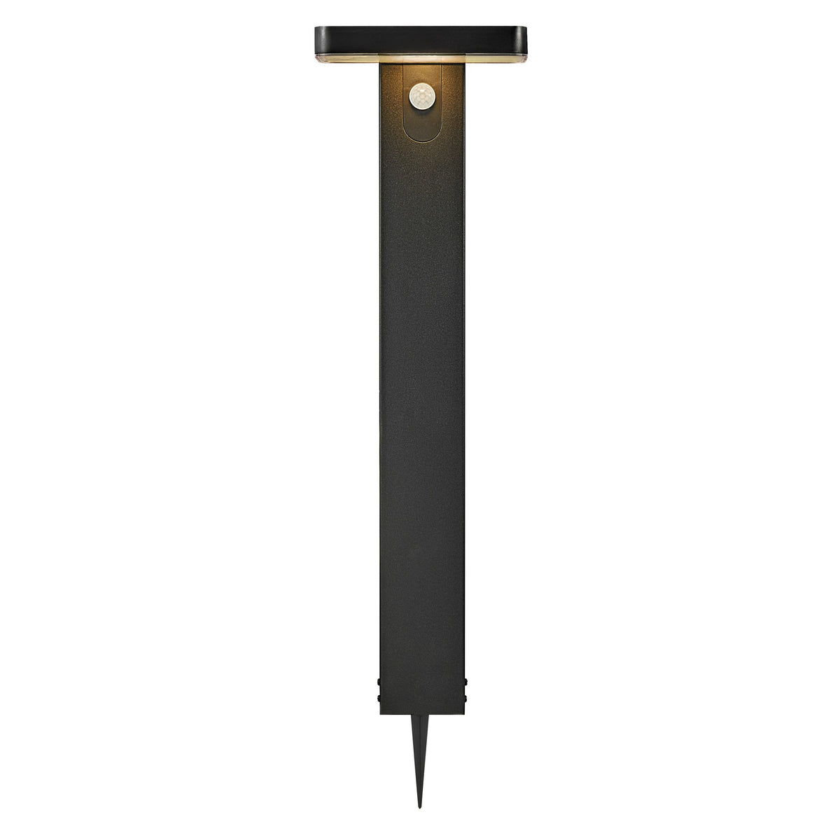 Rica Square LED Garden Solar Spike Light, Black