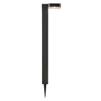 Rica Square LED Garden Solar Spike Light, Black