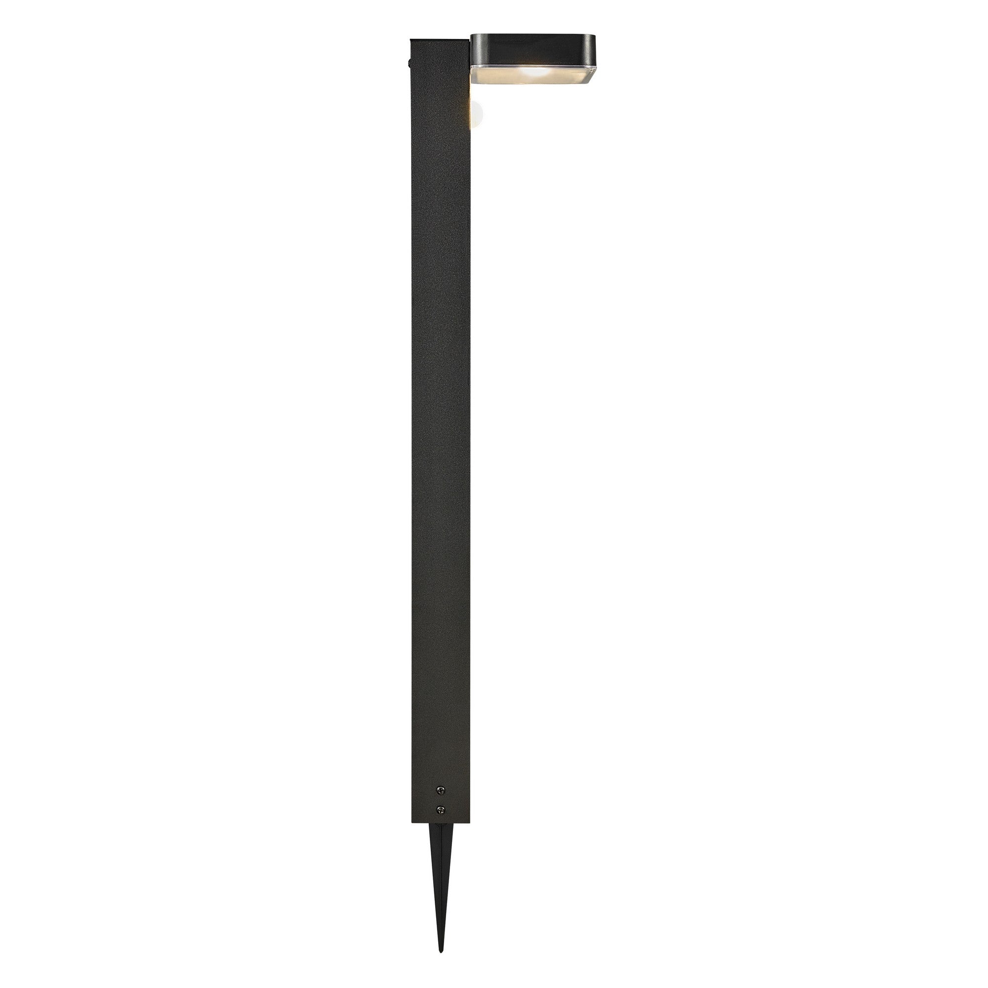 Rica Square LED Garden Solar Spike Light, Black