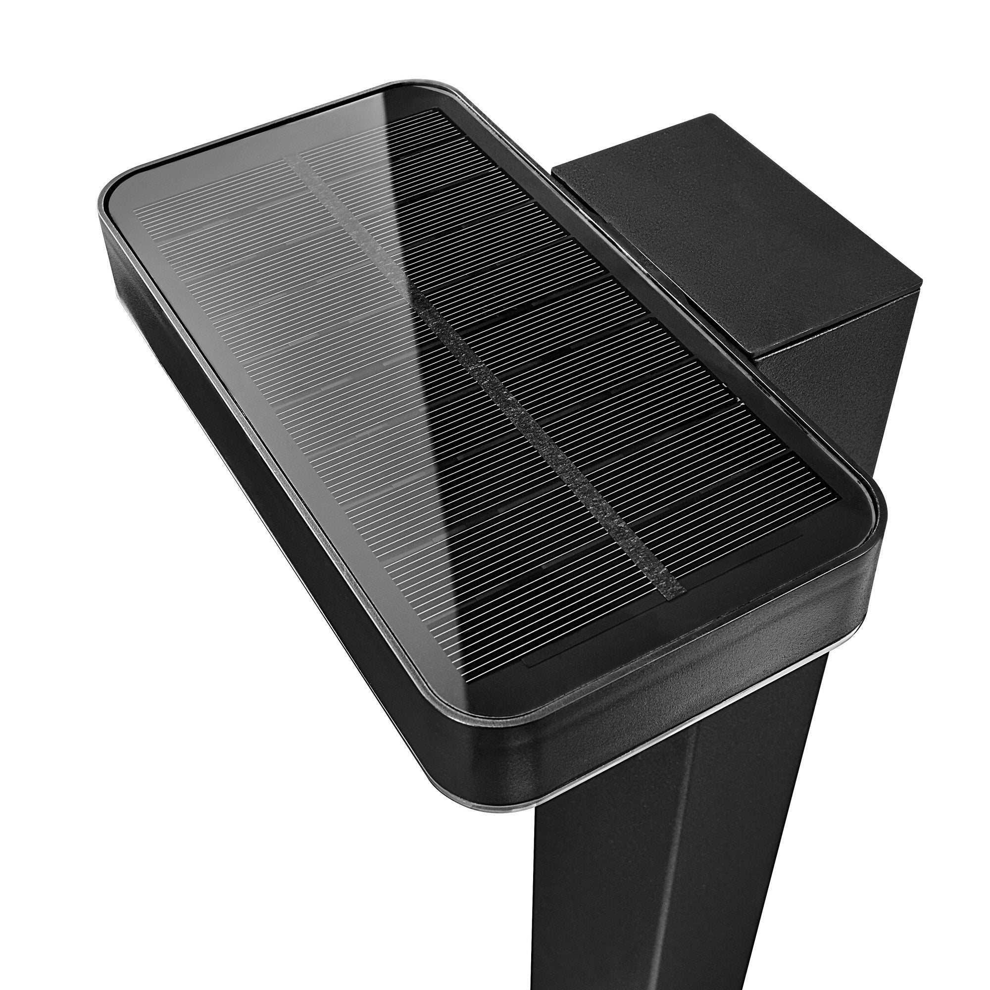 Rica Square LED Garden Solar Spike Light, Black
