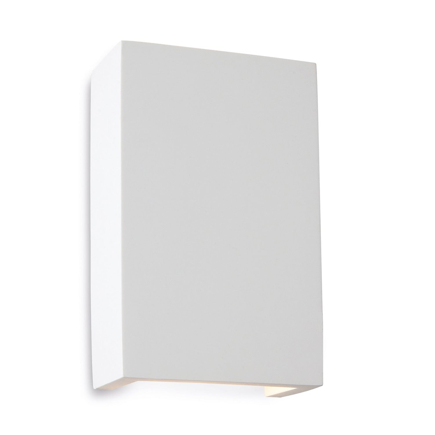 Sienna LED Paintable Plaster Up & Down Wall Light | Modern Rectangular ...