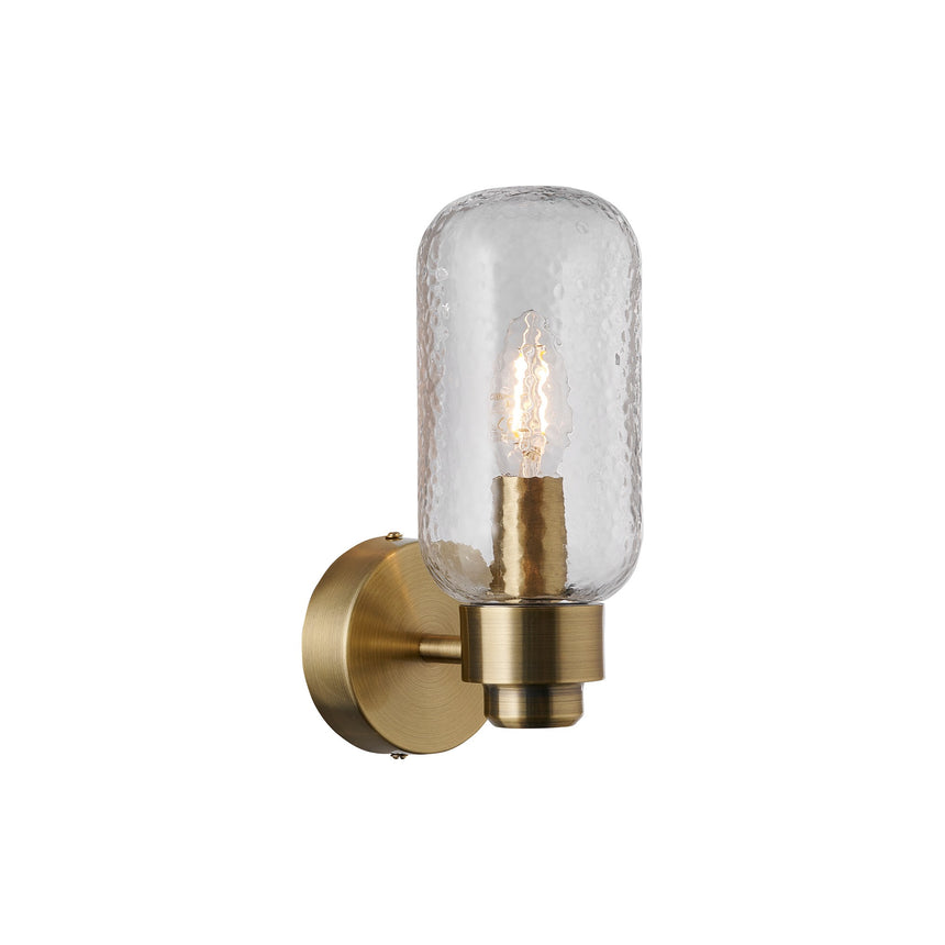 Tutan Bathroom Wall Light, Brass